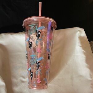 New Sloth Pink Tumbler with Straw